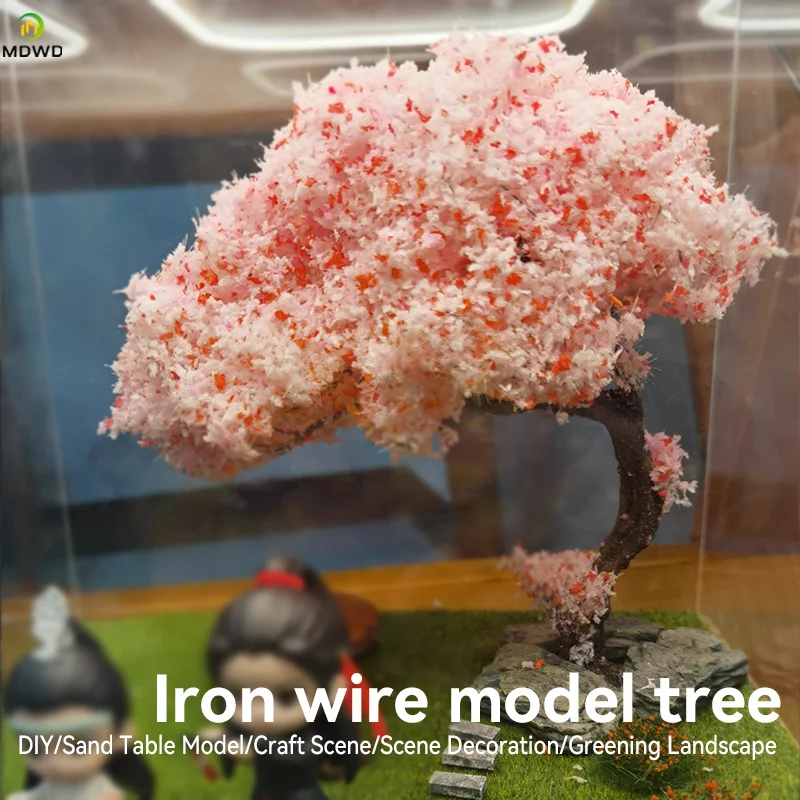 

10-23cm Wire Tree Model Miniature Landscape Model Green Tree micro Sand Table DIY Material Scale Model Train Railway Layout