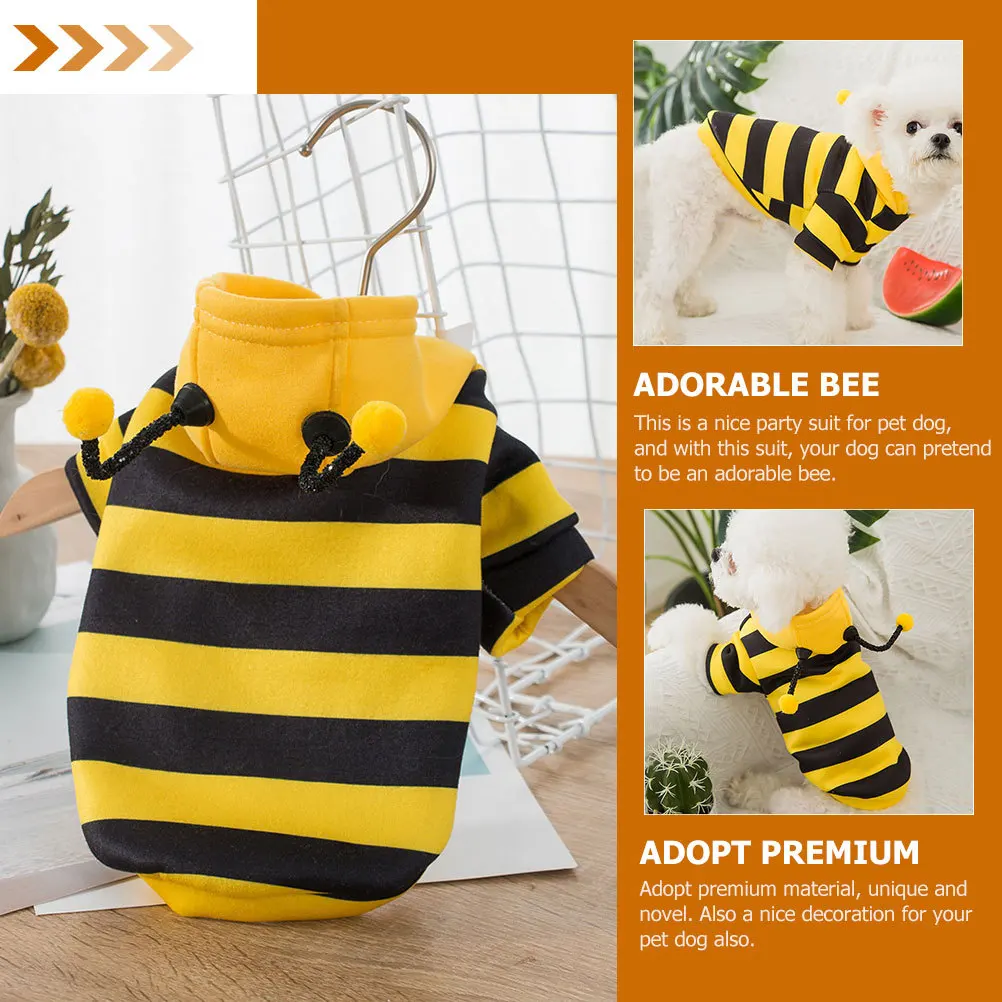 

Pet Clothes Two-Legged Hooded Sweater Adorable Dog Costume Warm Outfit Garment Dog Clothes Pet Cosplay Clothing