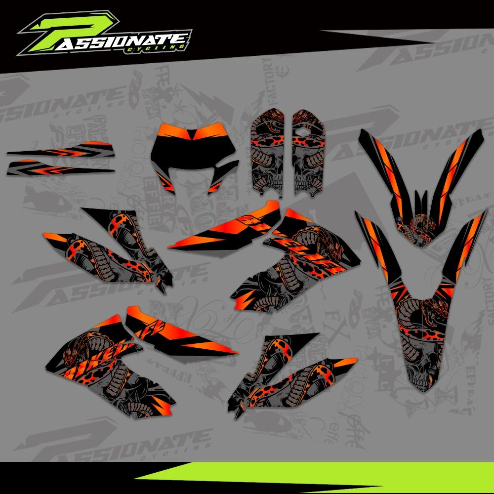 Graphics Backgrounds Decals Sticker Kits For KTM 12-17 18-21 FREERIDE 250 350 Number Name Background Custom