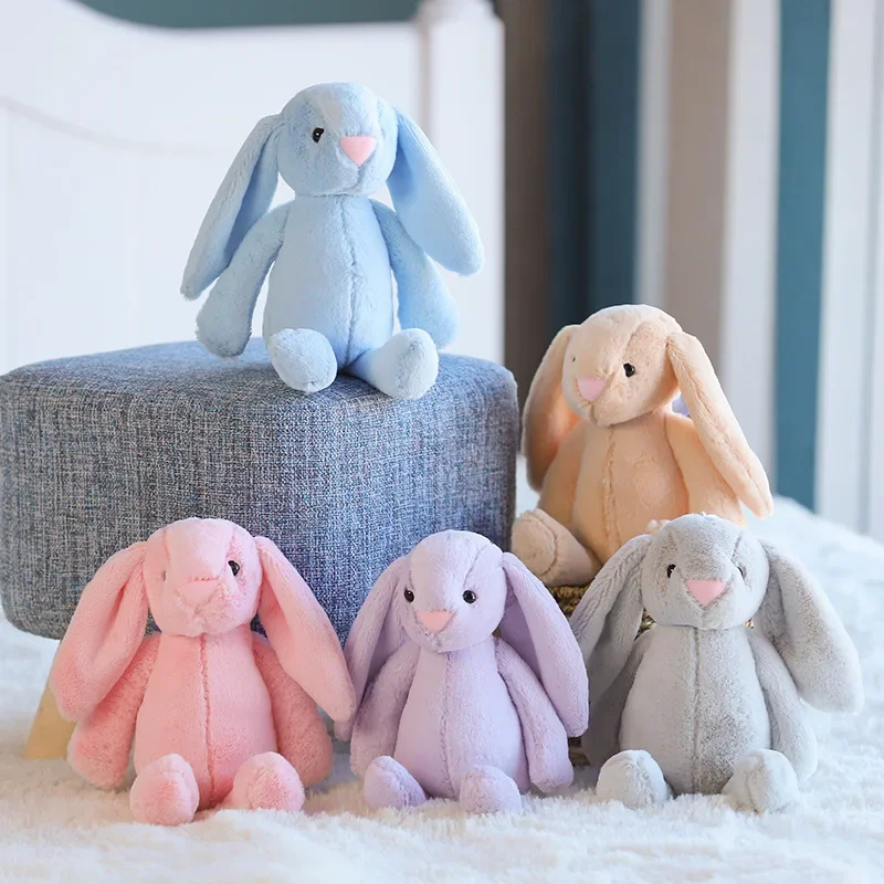 Cute Plush Bunny Stuffed Toy Kawaii Rabbit Doll Babies Sleeping Companion Plush Long Ear Rabbit Doll Kids Birthday Easter Gifts