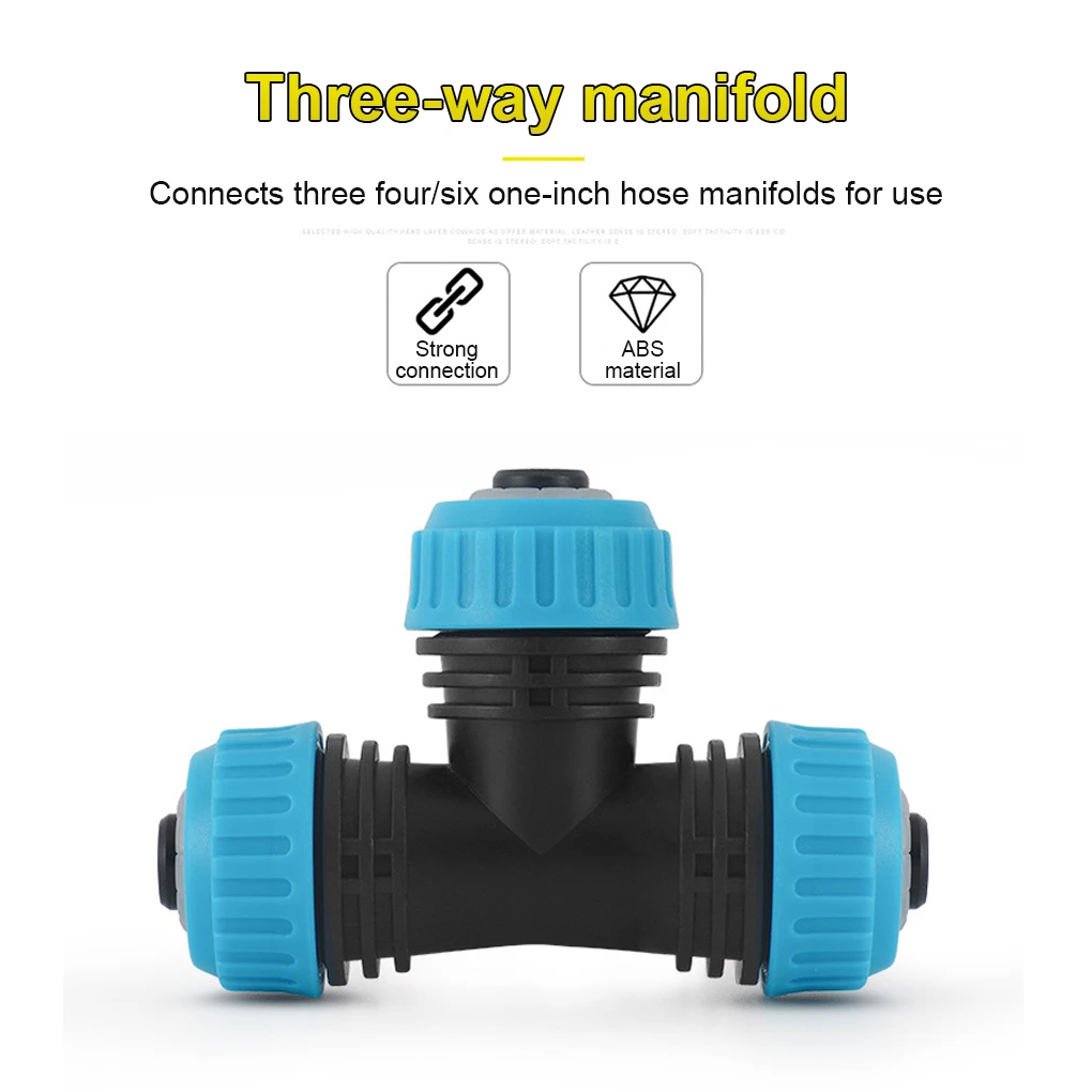 

T Pipe Connector Fittings Leakproof Plastic Garden Watering Hose Joint Coupling Fitting Tube Connectors Accessories