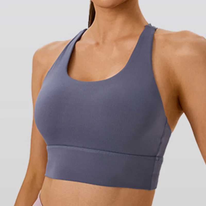 High-end Sports Bra for Women, Push Up Shockproof, Cross Beauty Back Training Sports Vest, Running Fitness Wear, Sports Bra With