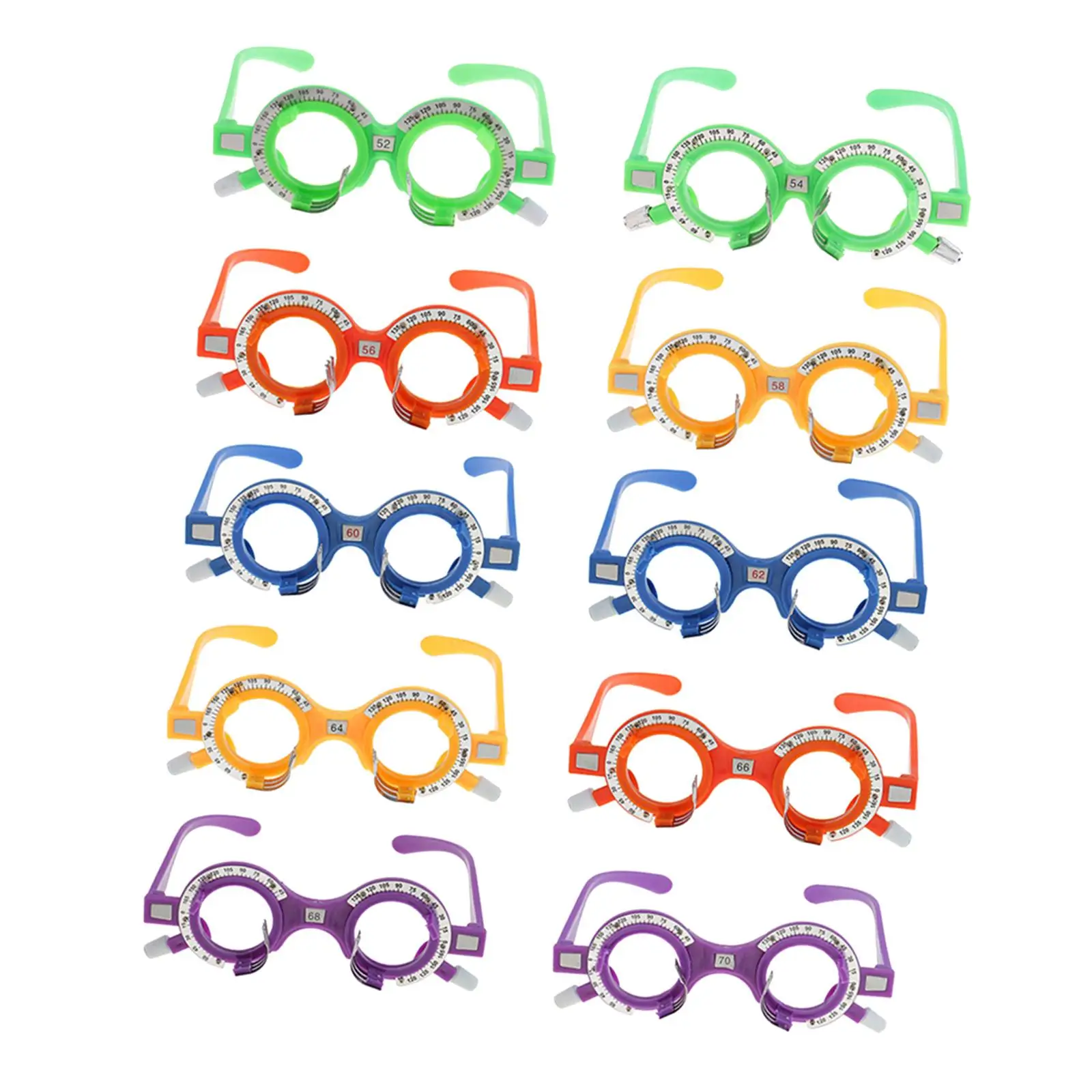 Pack of 10 pieces Optical Test Lenses Frames Spectacles Optometry Opticians