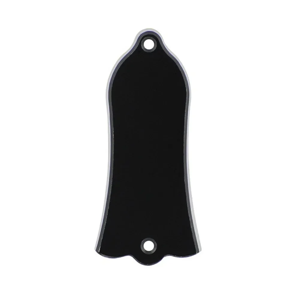 POTEAX 2-ply 2 Holes Plain Black Bell Truss Rod Covers Bell-shaped PVC For Les Paul Electric Guitar Bass Accessory