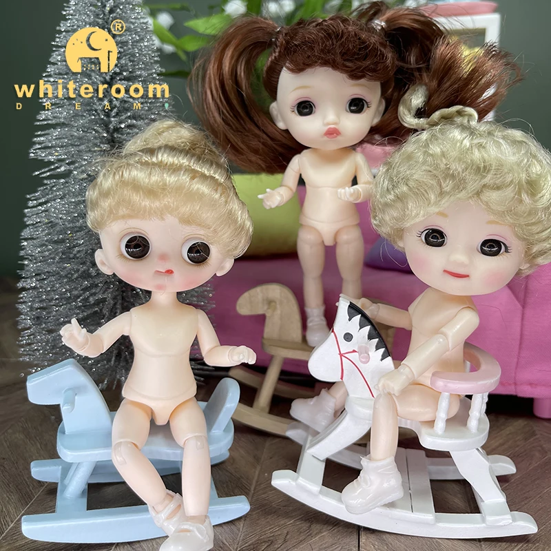 Bjd Dolls For Girls Naked girls ob11 Mini doll bjd 12cm Toys children Child toy Children's kids Doll 1/12 Reborn silicone baby