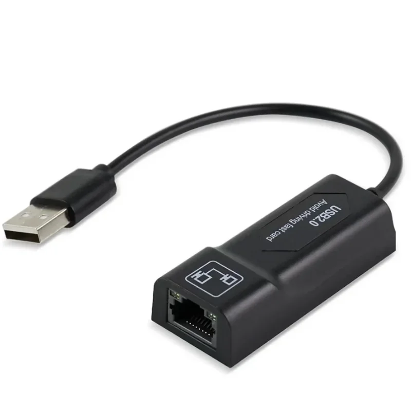 USB2.0 To RJ45 Network Cable Adapter 100Mbps External Drive Free For Computer Notebooks