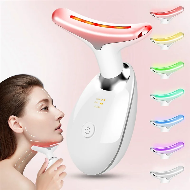 A24P Face And Neck Massager Face And Neck Red Light Therapy Home Facial Skin Care Tools