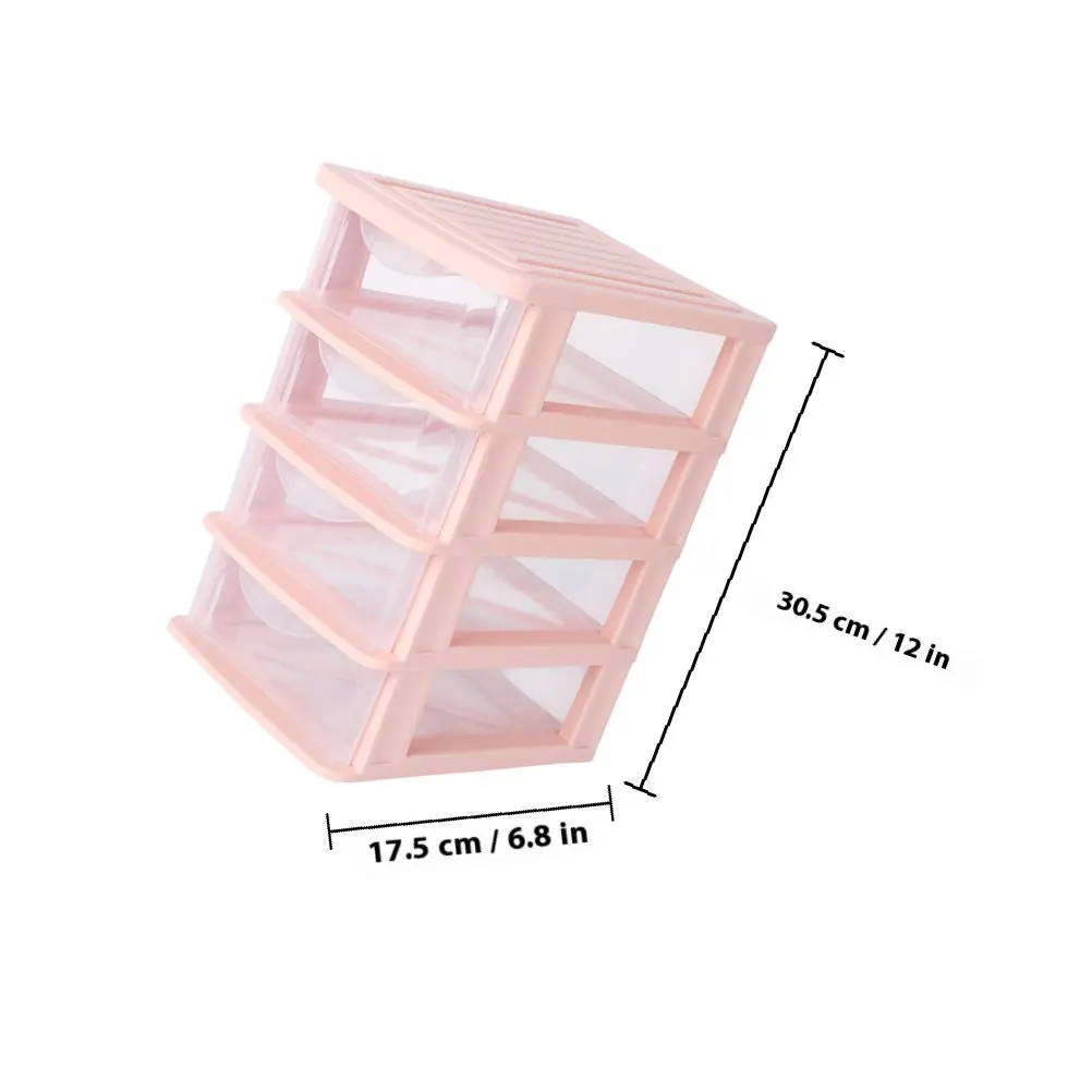 Transparent Desktop Makeup Organizer with Smooth Surface Fine Workmanship Large Capacity Storage Case for Home Office