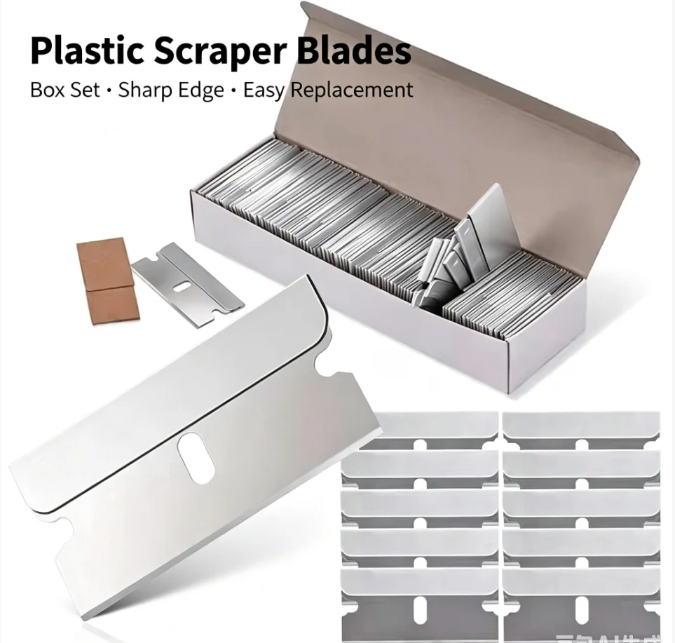 Replacement Scraper Blades Adhesive Scraper Cutter Car Sticker Remover Glass Paint Scraper Cleaning Tool for Removing Label Glue