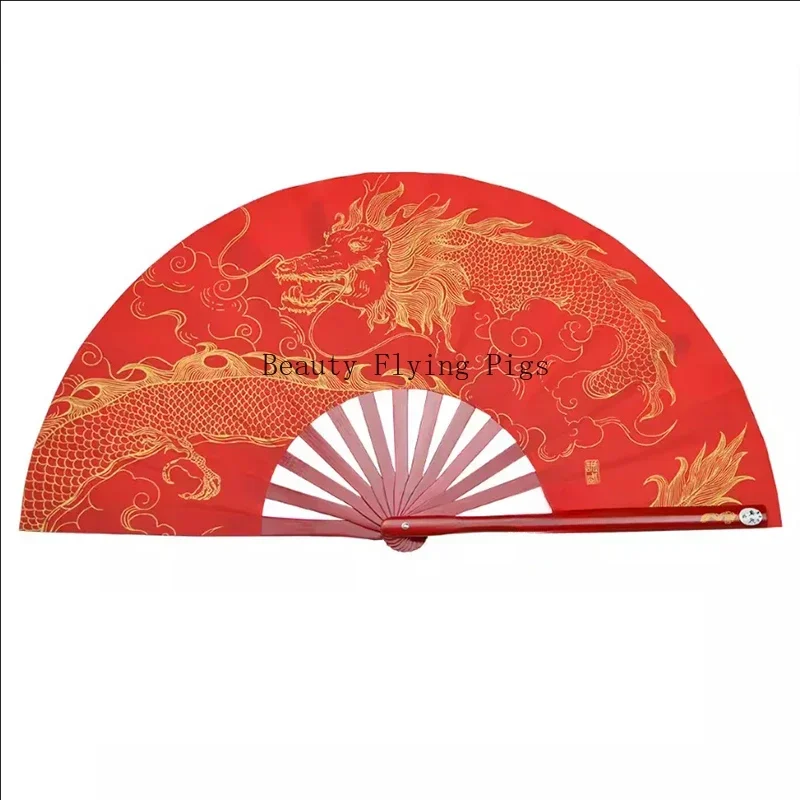 1pc Kung Fu Tai Chi Fan Bamboo 33cm High-grade Right Performance Hand Fan Martial Arts Fans Products Pre Sale Payment