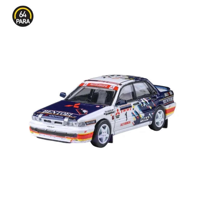 

PARA 1:64: Mitsubishi Galant VR-4 1993 Indonesia Rally Cast Alloy Static Model Car, Boys' Toy Collection Decoration Item.