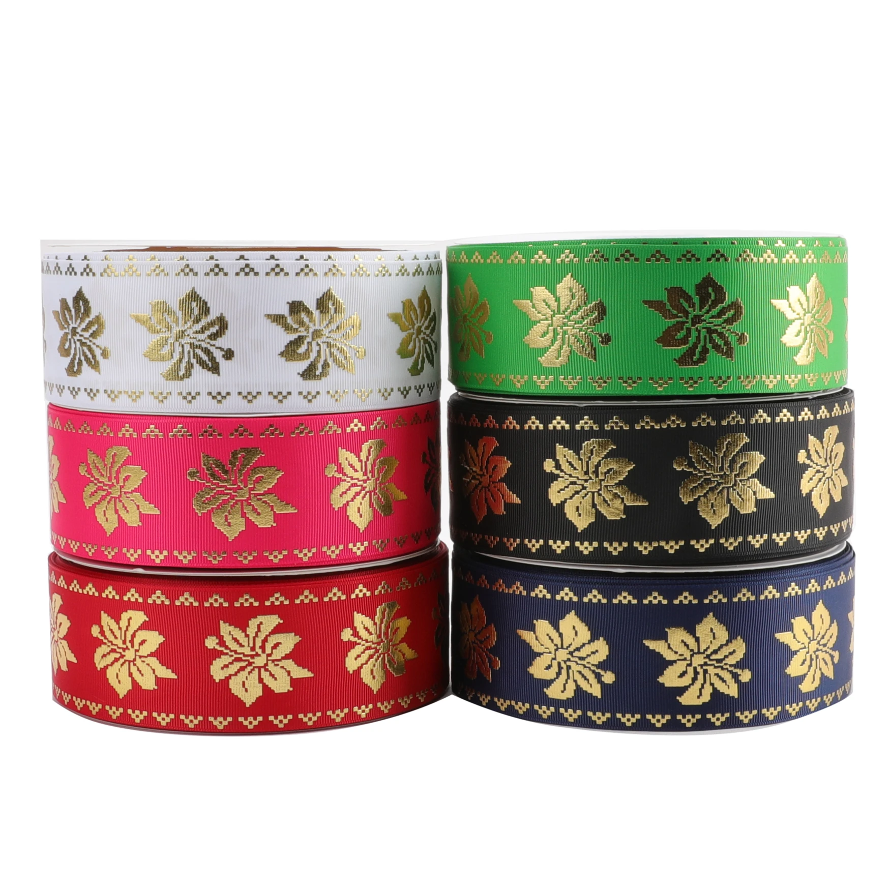 

HSDRibbon Free Shipping 50mm Maple leaf-design series custom Pattern on Grosgrain Ribbon