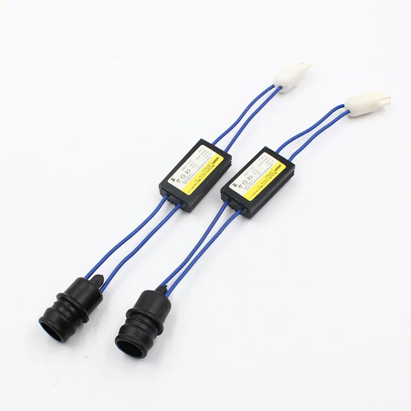 1 Pair 168 194 W5W led canbus decoder NO error Warning Canceller LED load Resistor Aluminum Cover box Can-bus T10