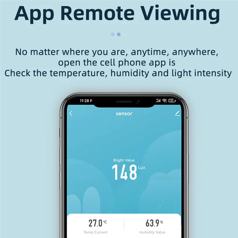 Tuya ZigBee Light Sensor Brightness Detector with Temperature Humidity Detection Display Smart Home Security Linkage