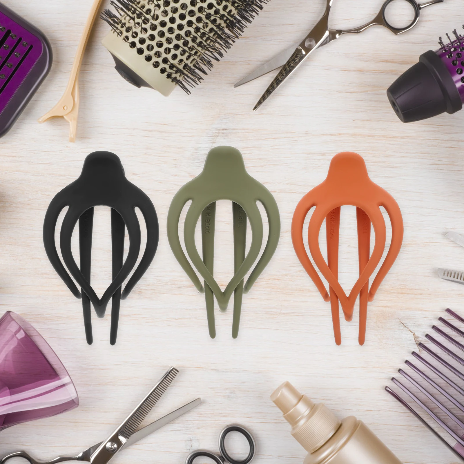 

4Pcs Frosted Hair Claw Clips French Style Barrettes Flat Decorative Women Sectioning Accessories Hair Decorations