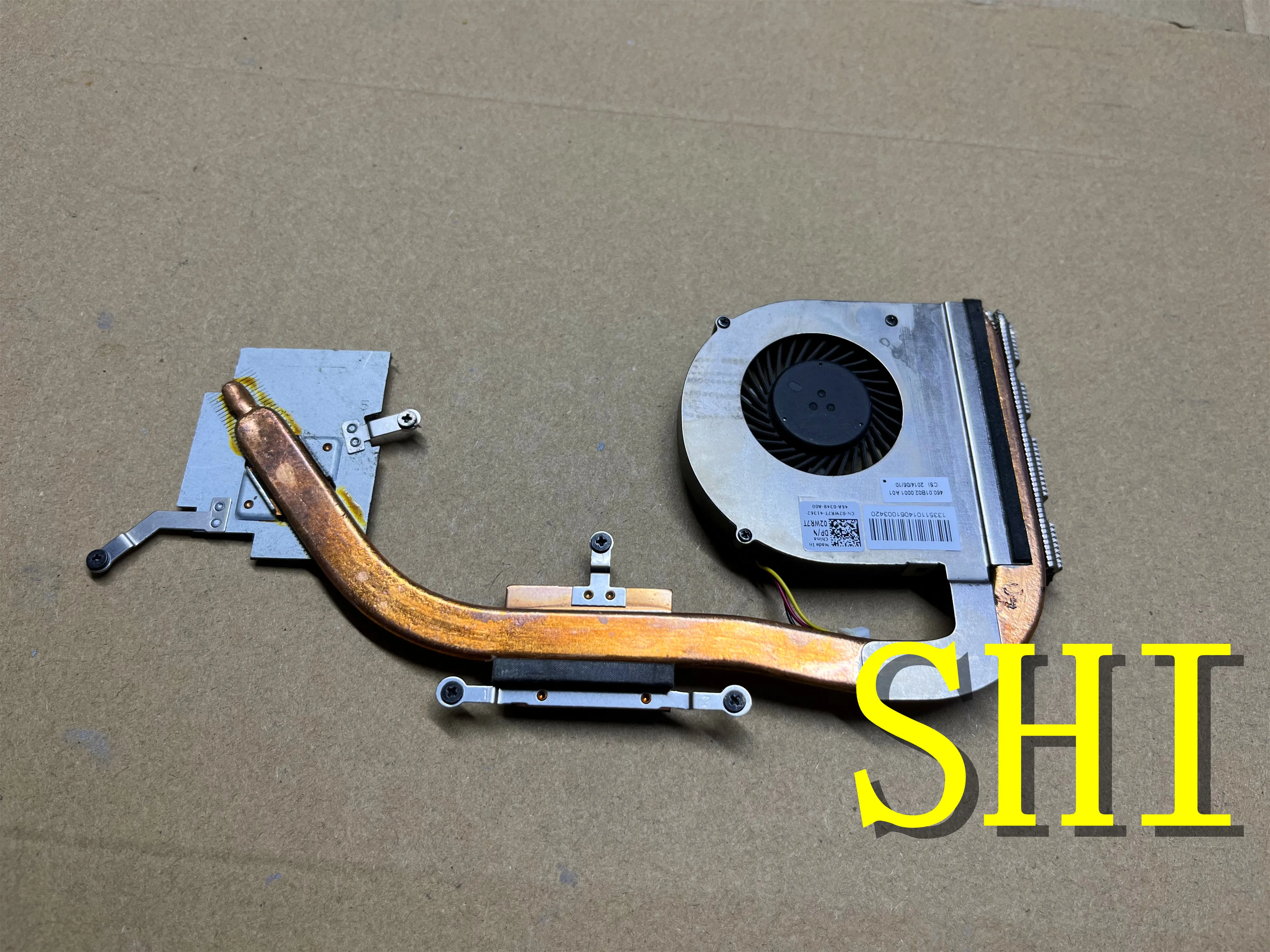 02WR7T Used  FOR Original untuk Dell Inspiron 3441 3541 3445  Vostro CPU Heatsink Fan Assembly  2WR7T Free Shipping