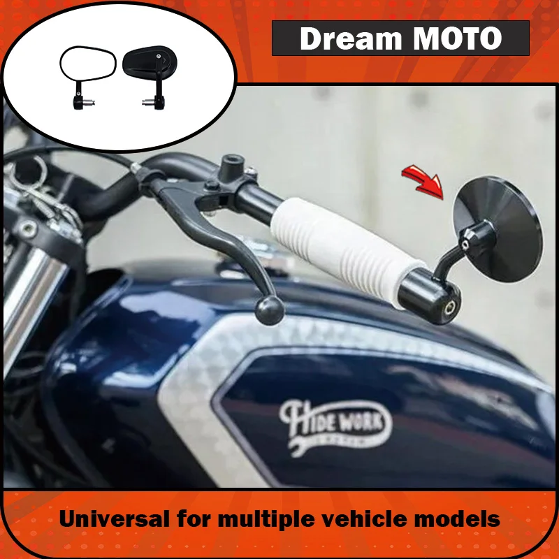 【Premium】For Retro motorcycle rearview mirror modification, wide field ultra-wide-angle Niu electric scooter handlebar and handl