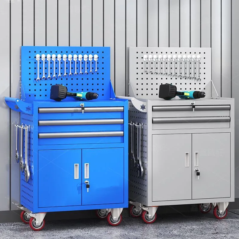Heavy   Mobile Tool Cart with Storage Drawers Rolling Automotive Repair Tool Trolley for Workshop Laboratory