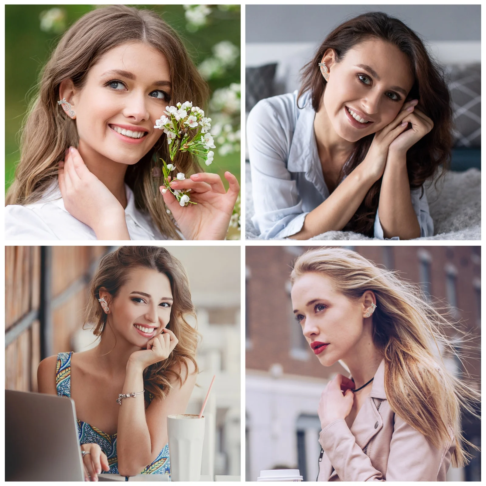 

1 Pair Fairy Ear Crawler Clip Non-Pierced Punk Gothic Style For Teen Girls Women Fashion Jewelry Daily Wear Party Crawler