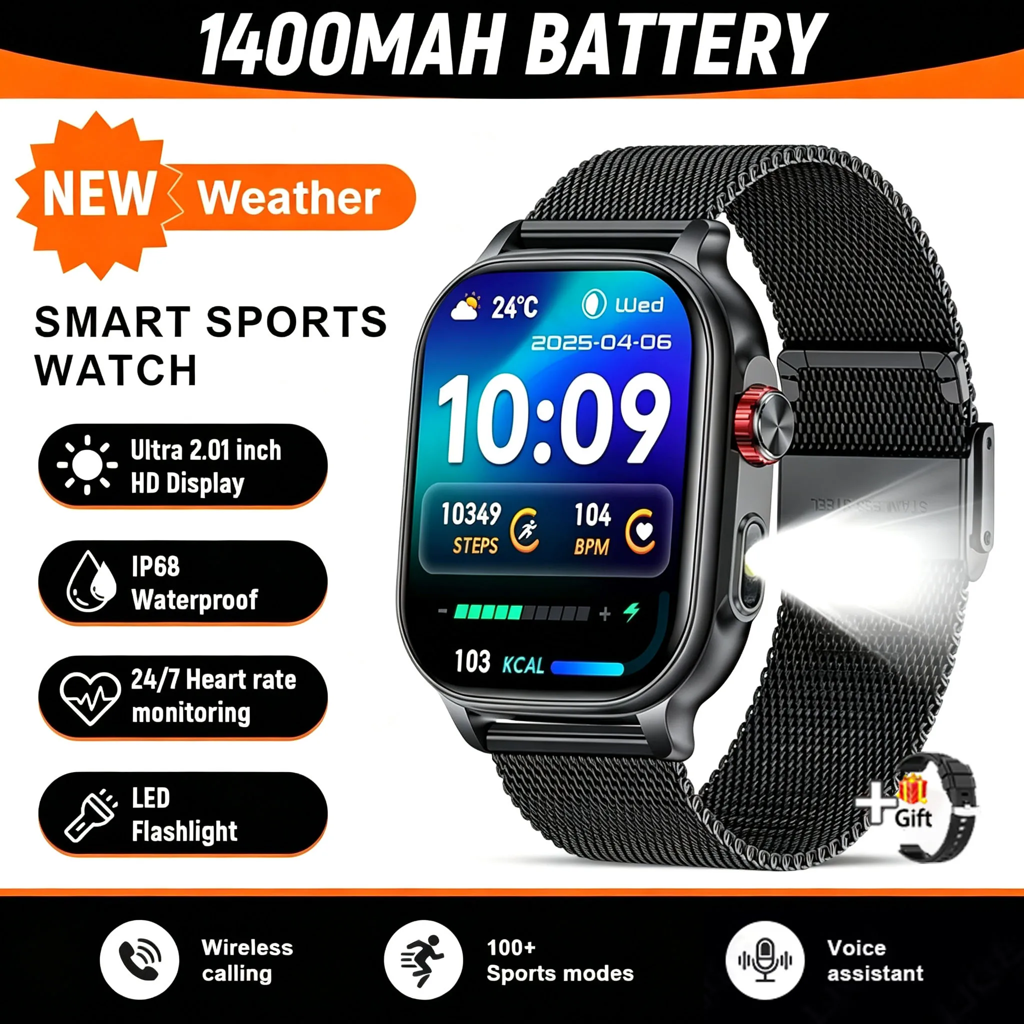 2026 Neue Amazfit Bip 6 Smartwatch für Damen Sport IP68 Wasserdicht Eingebaute 24-Stunden-Herzfrequenzmessung Bluetooth-Anruf Damen Mode-Smartwatch