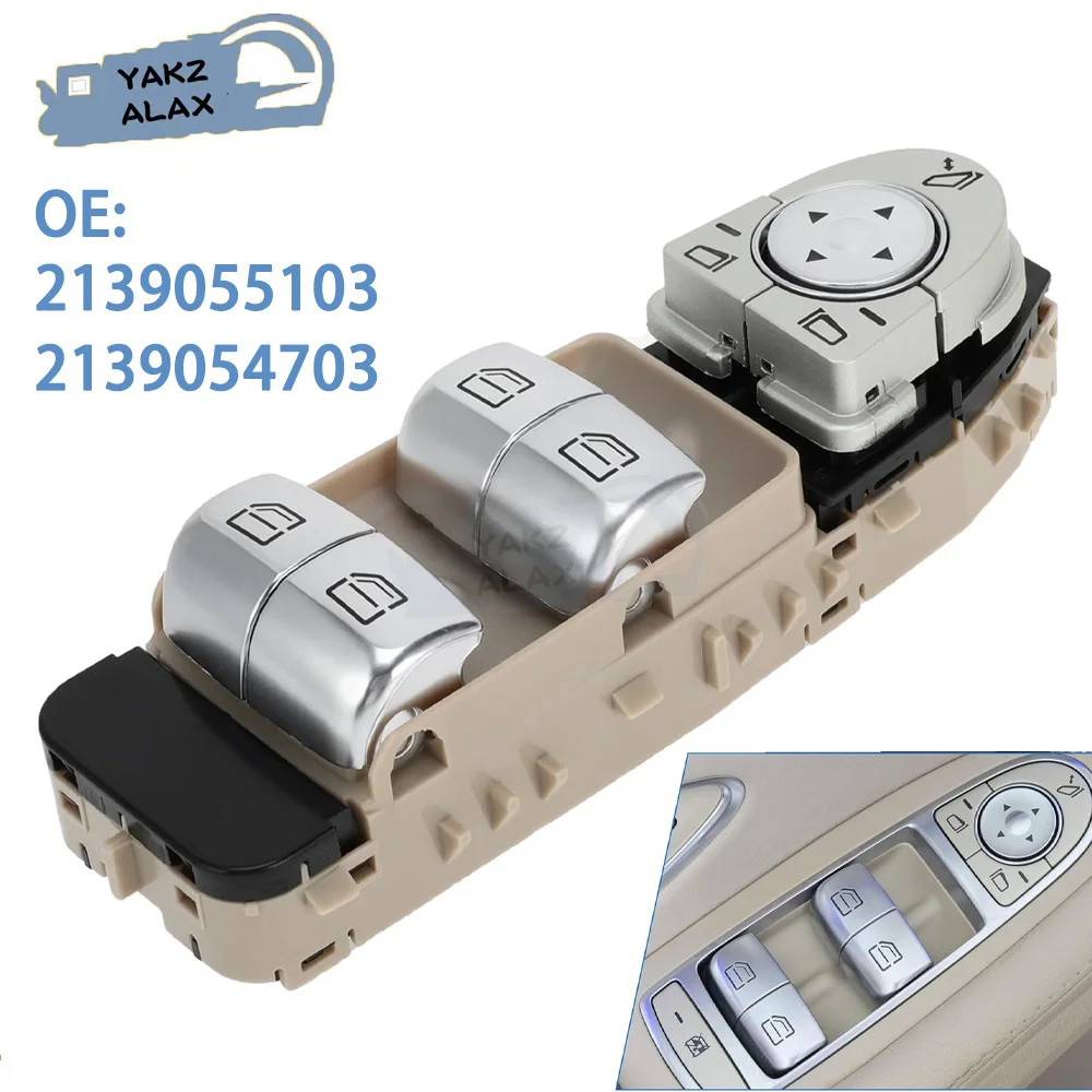 Front Left Electric Master Power Window Control Switch 2139055103 for Mercedes Benz E 200 220 300 350 400 W213 W238 2139054703
