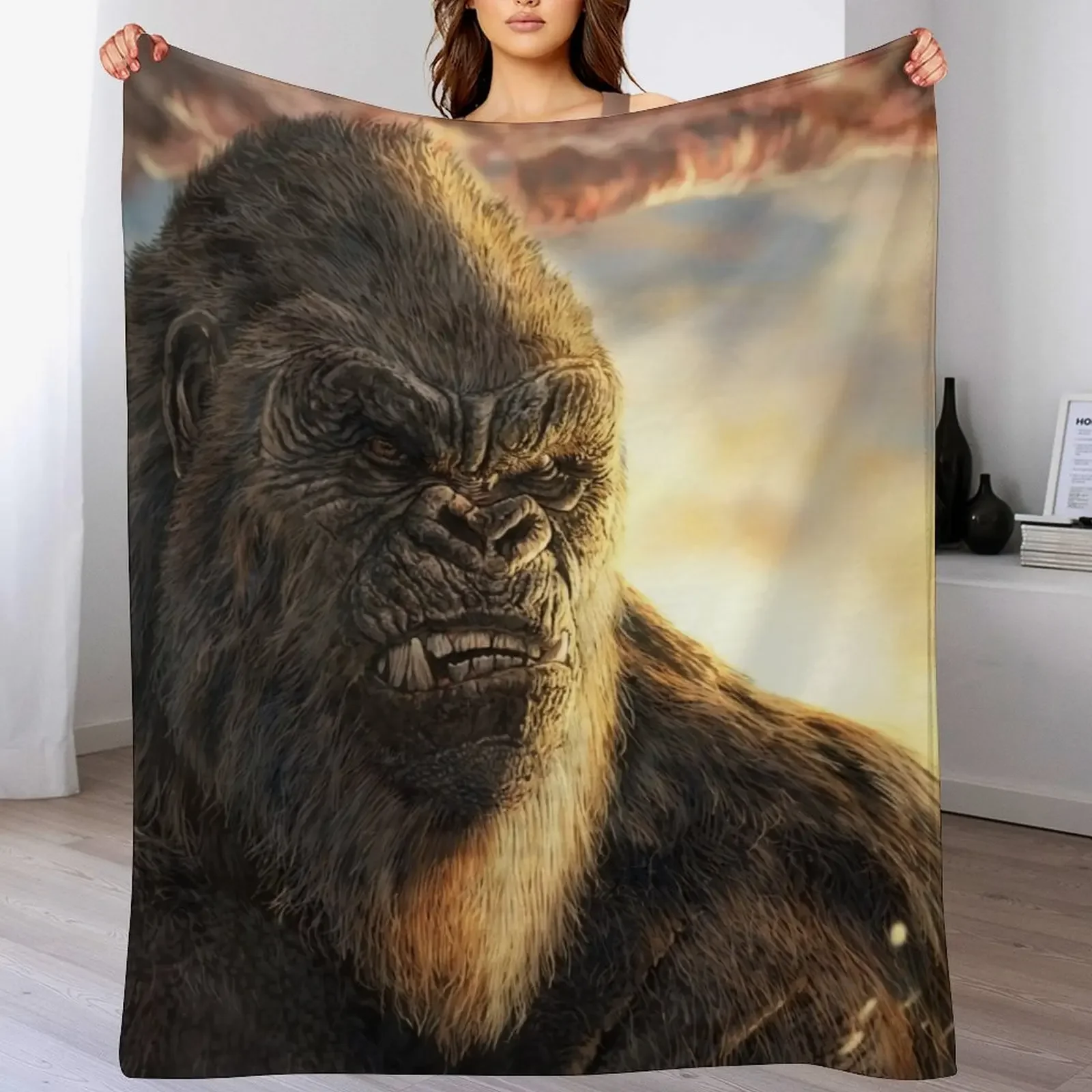 

King Kong Throw Blanket Thin Furrys Heavy Retros Blankets