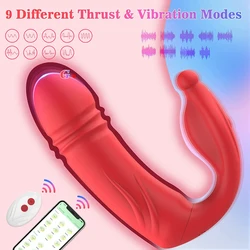 Clitoral G Spot Dildo Telescopic Vibrator Wireless APP Control Vaginal Massager Female Masturbator Sex Toys for Women Adult 18