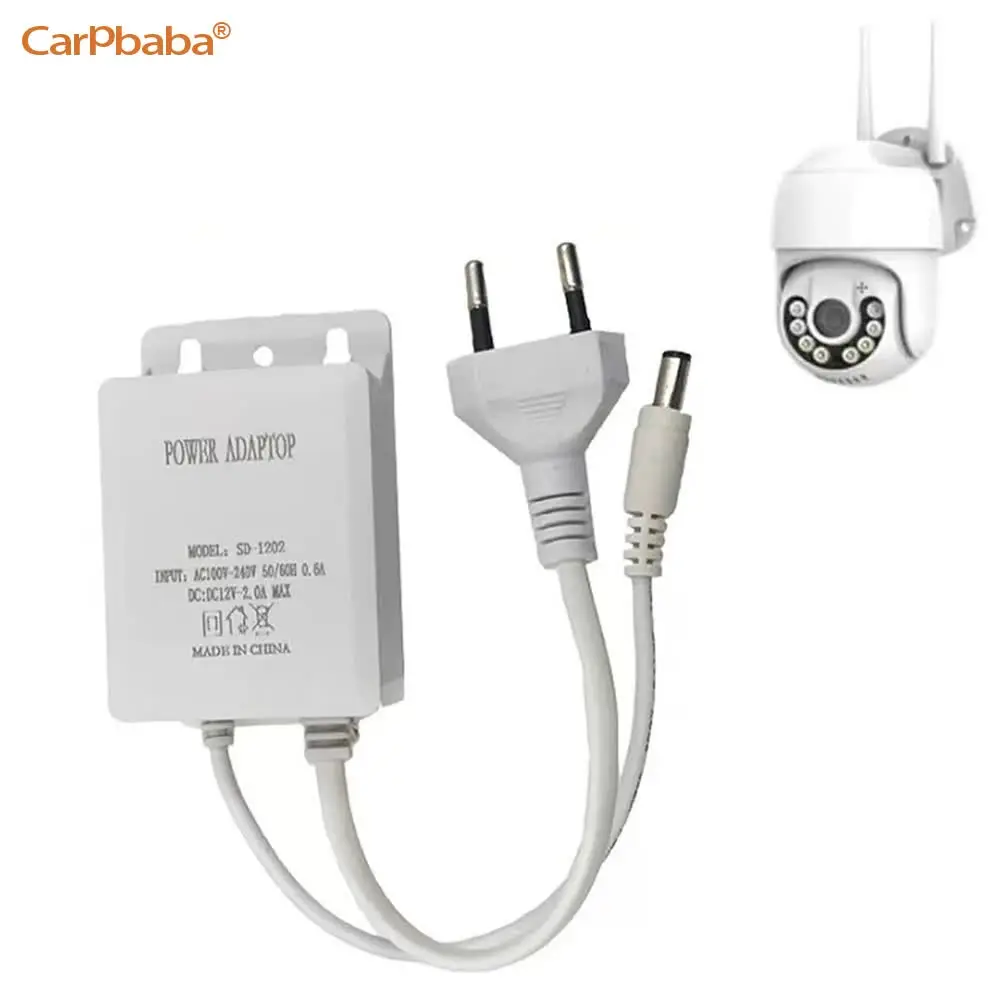 Chargeur adaptateur secteur étanche extérieur, alimentation de sortie de pipeline, prise US et EU, sécurité CCTV, caméra IP analogique, entrée AC 100-240V, DC 12V