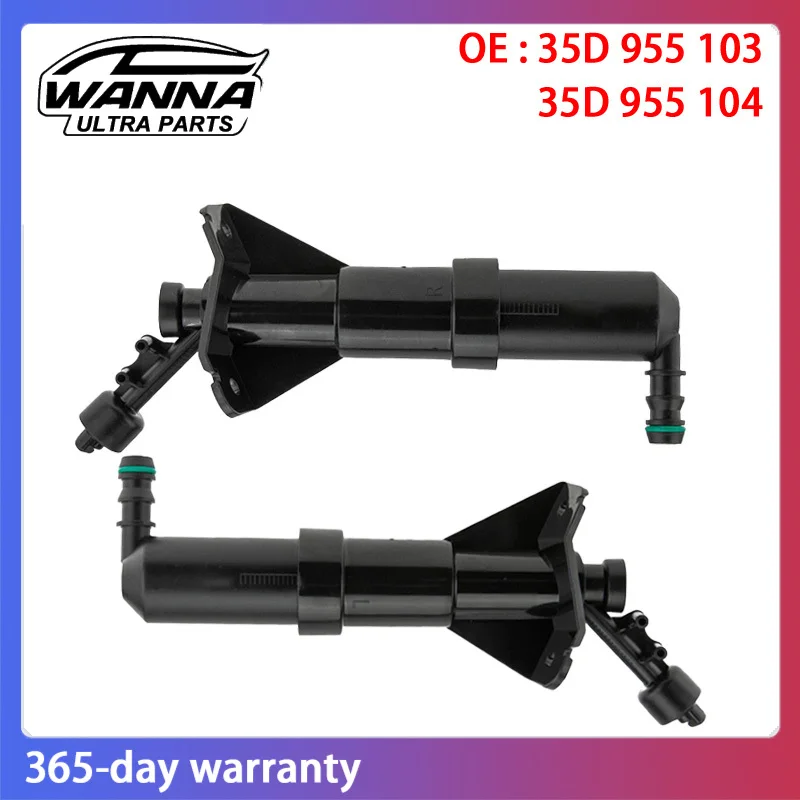 

OE 35D955103 35D955104 Left Right Headlight Washer Lift Cylinder Spray Nozzle Jet for VW Passat CC 2.0L 3.6L Audi TT Roadster