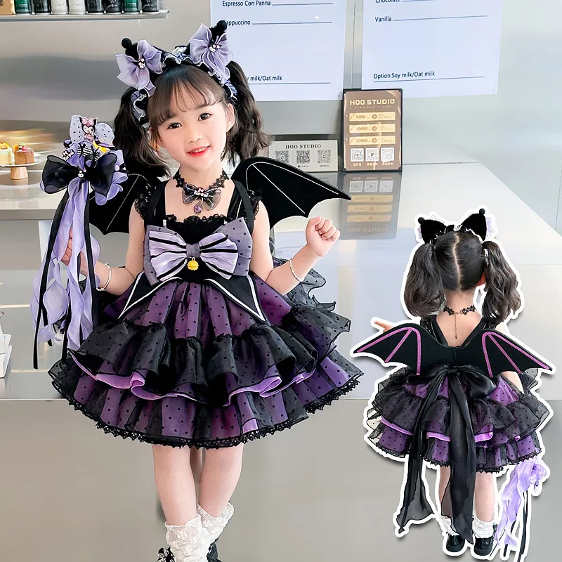 Kuromi Character Peripherals Girls Puffy Skirt Princess Skirt Halloween Cos Costume Holiday Party Performance Costume Girl Gift