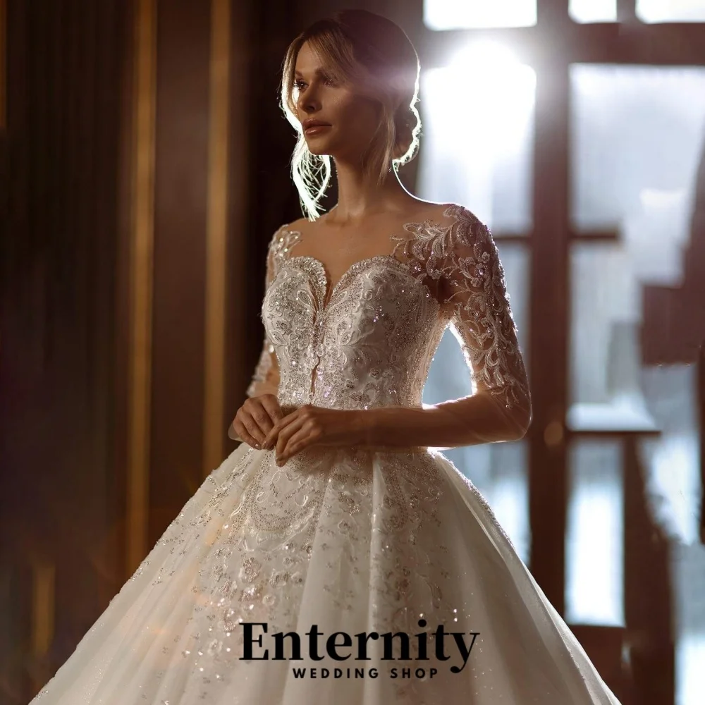 맞춤형 튤 버튼 웨딩 드레스 섹시한 스위트하트 여성용 매력적인 심플 레이스 아플리케 신부 드레스 베스티도스 데 노비아