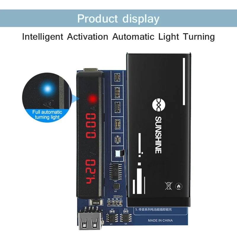 SUNSHINE SS-904B Transsion Battery Activating Board Intelligent Anti-burn TECNO Itel Infinix Fast Charging Detection Tool