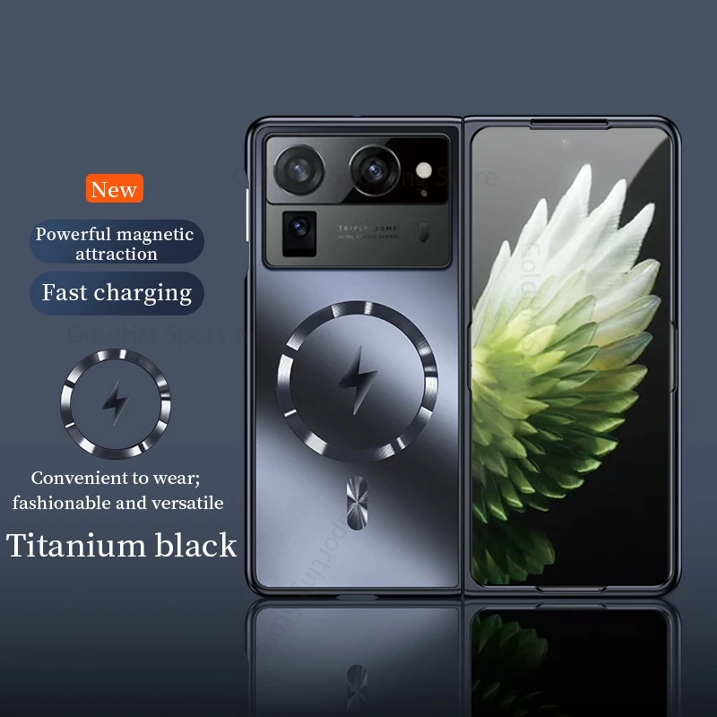 

Wireless Charging For Magsafe Tough Case For Tecno Phantom V Fold2 5G Magnetic Shockproof Cover For TECNO Phantom V Fold 2 AE10