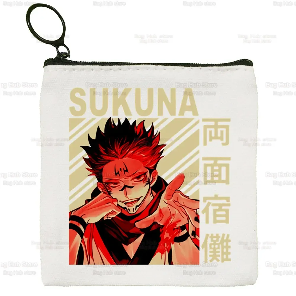 Sukuna Ryomen Black Unisex Handbags Custom Jujutsu Kaisen Anime Canvas Tote Bag Daily Use Reusable Travel Casual Shopping Bag