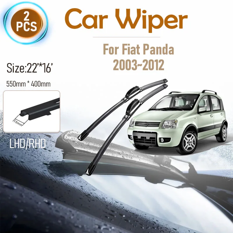 

Автомобильная щетка стеклоочистителя для Fiat Panda Classic 169 Gingo 2003 ~ 2012 резиновая передняя лобовая стекло резак щетка автомобильные аксессуары