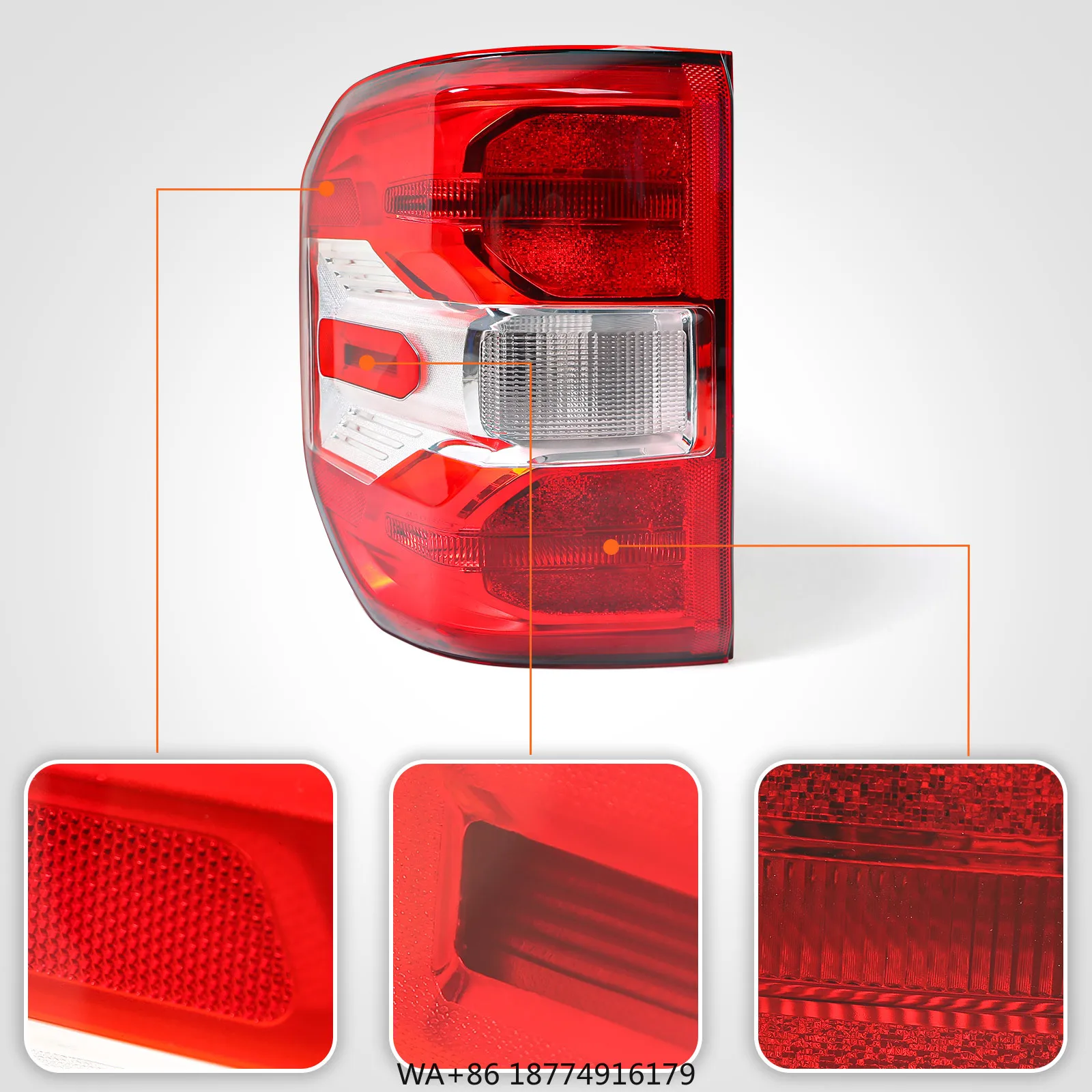 

JOLUNG for 21-24 Maverick High Config Halogen Tail Light Chrome Bezel Rear Lamp NZ6Z-13404-C NZ6Z-13405-D Pair