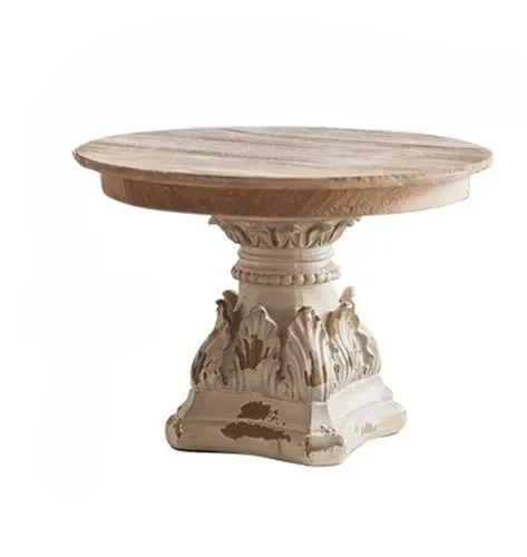 

French Vintage Solid Wood Carved Decorative Ornaments Home Living Room Creative Decoration Tray Flower Shop Wedding Photography