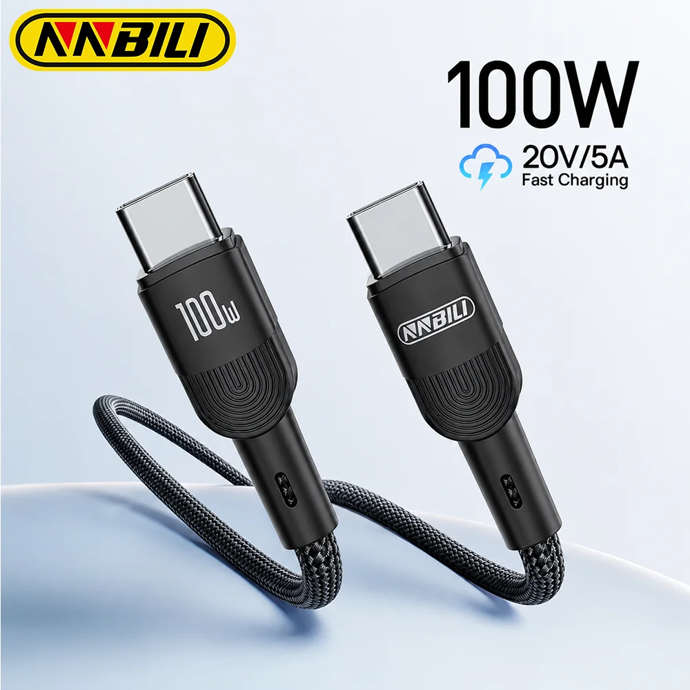 NNBILI 1/3/5pcs 100W Type C To USB C Cable For iPhone17 16 Fast Charging Charger Cord For Macbook iPad Samsung Xiaomi USBC Wire