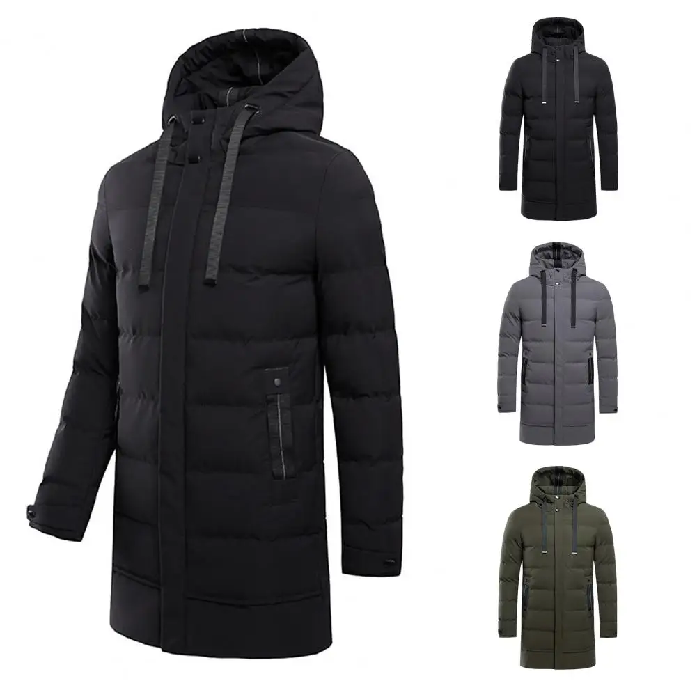 Hot Sale long Cotton Padded Jacket for Men Warm Winter Casual Coats Men Fashion Clothing Down Jacket