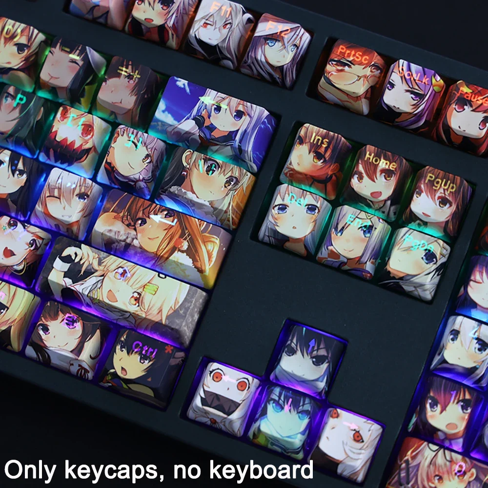 Game COLLECTION Tastenkappen Shimakaze Tastenkappen PBT Dye-Sub Cherry Hintergrundbeleuchtung Mx Tastenkappen Anime Tastenkappen für ANSI 61 87 104 108 Layout – Detail 7
