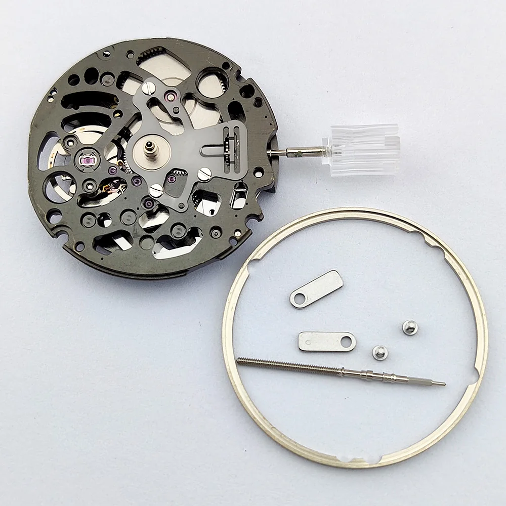 

NH72 movement Black high precision automatic winding mechanical Movement watch replacement parts Hollow design Watch movement