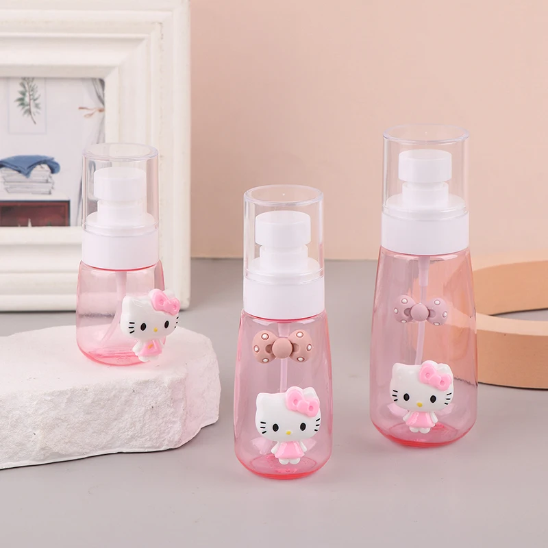 Cute Sanrio Dispenser Travel Portable Spray Bottle Anime Hellokittys Mist Makeup Hydrating Toner Alcohol Sprays Bottle for Girls