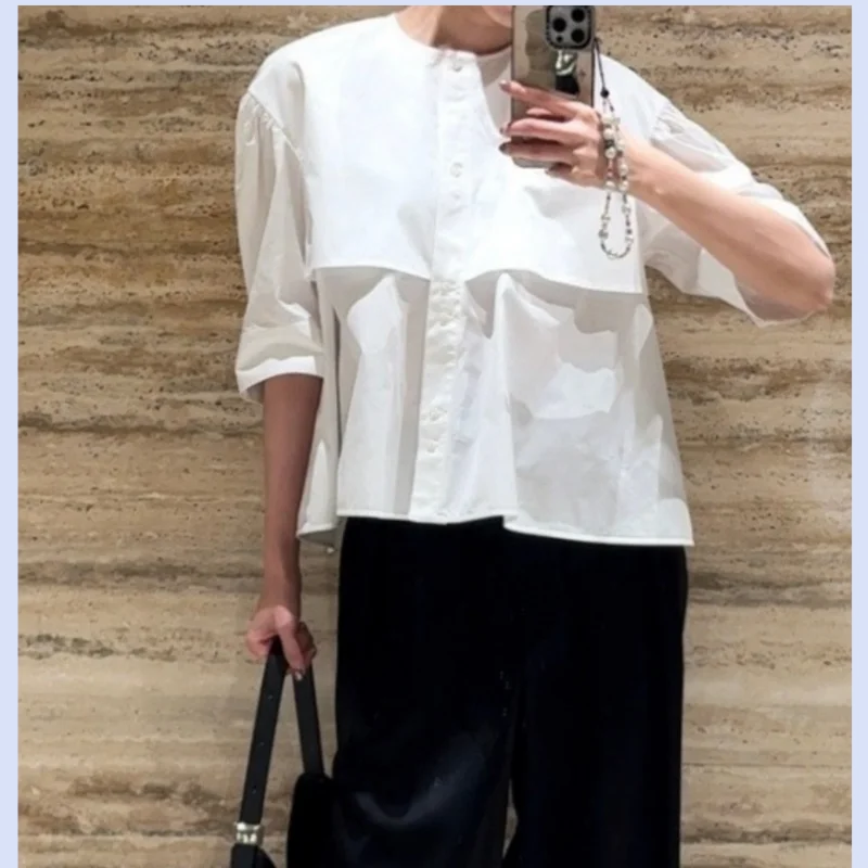 

Женская простая свободная футболка с круглым вырезом и коротким рукавом, новинка Весна/Лето 2026