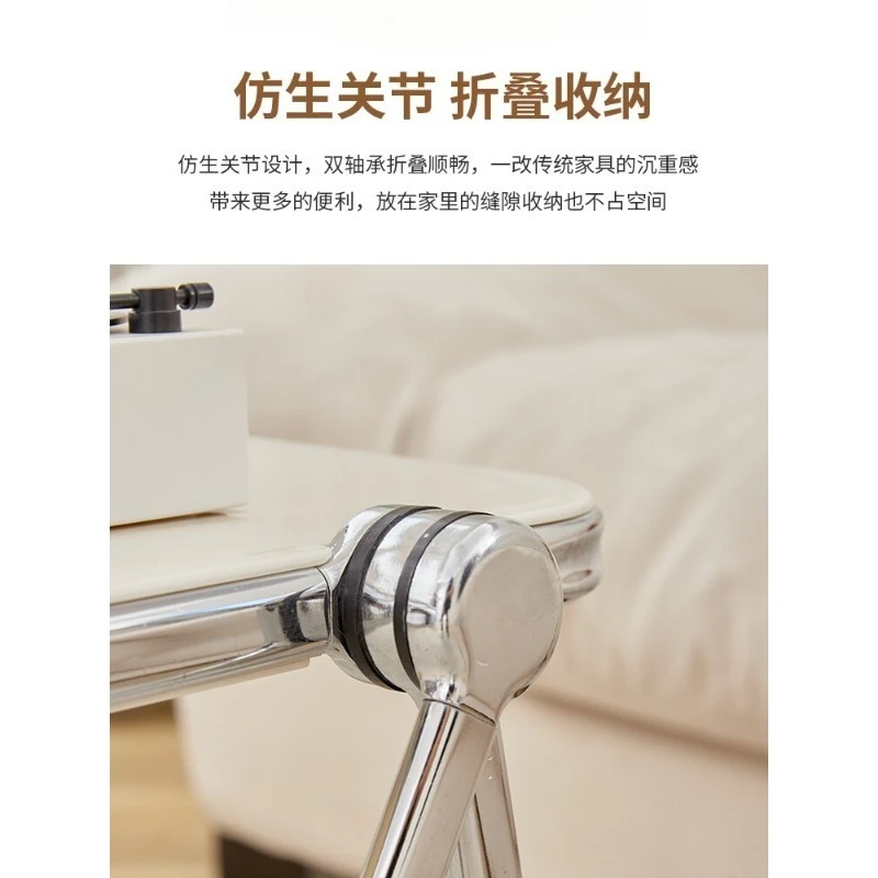 Folding Acrylic Side Table - Transparent Coffee Table for Living Room, Sofa Corner & Balcony