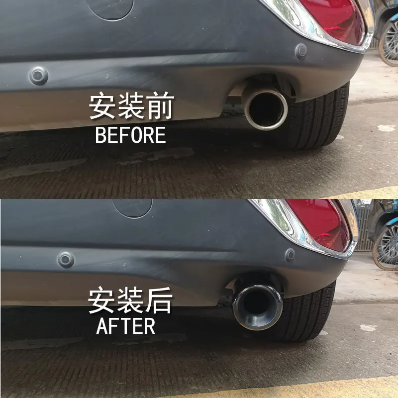 SINGING decoration rear tail throat end tip exhaust pipe muffler cover nozzle auto parts accessory For Mazda CX9 CX-9 2013-19
