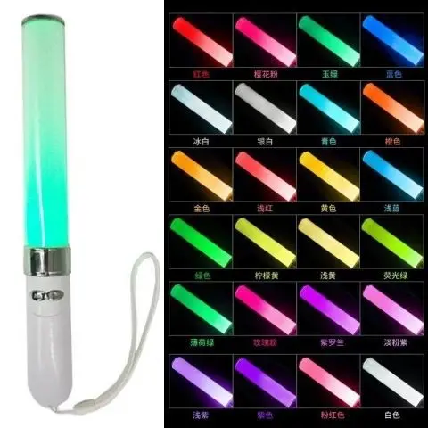 Battery Powered Light Stick 15 Colors Change LED Glow Stick For Idol Concerts Party Wedding Fluorescent Camping Decor