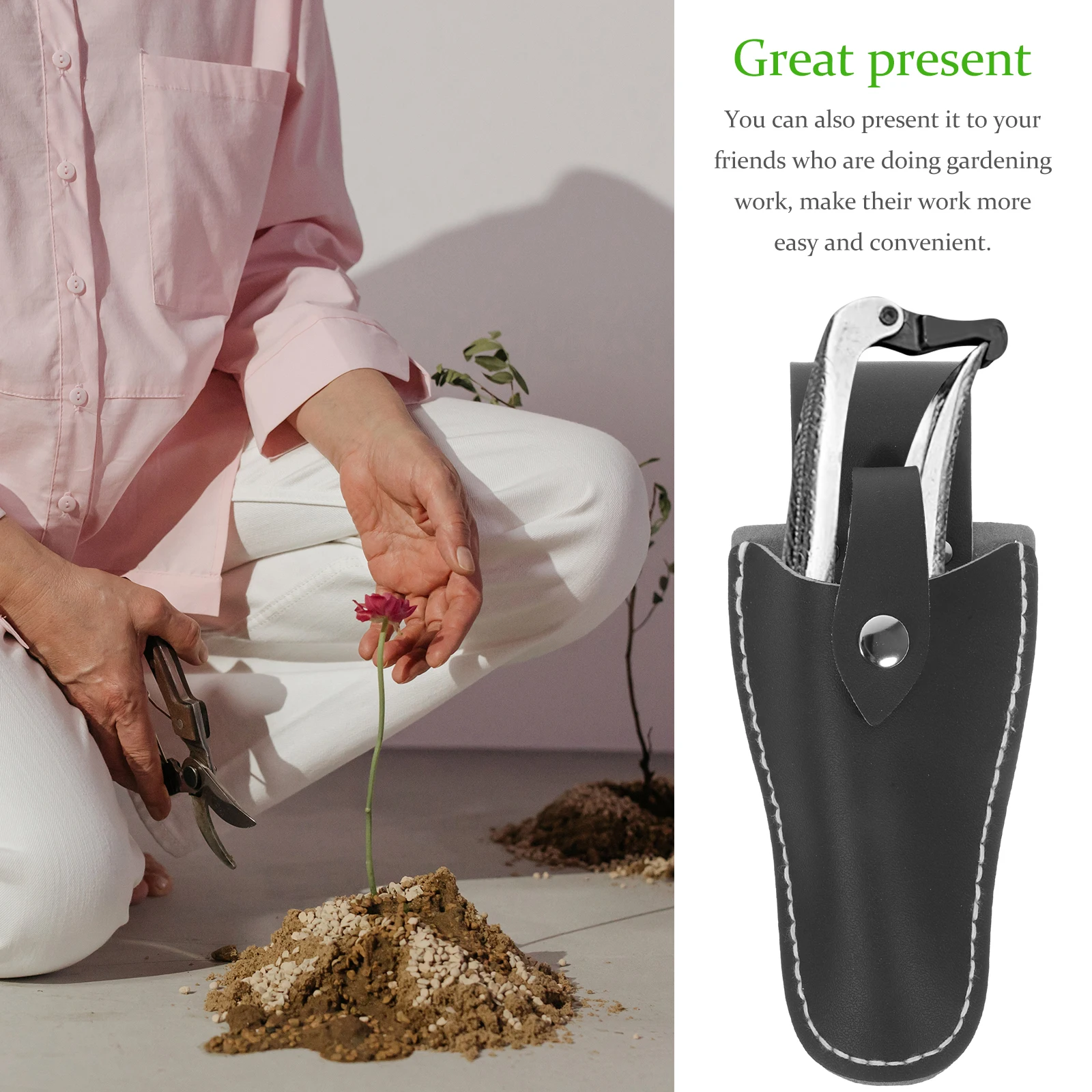 

2pcs Hand Pruner Sheath Case Belt Pouch Random Color Garden Tool Protective Cover Durable