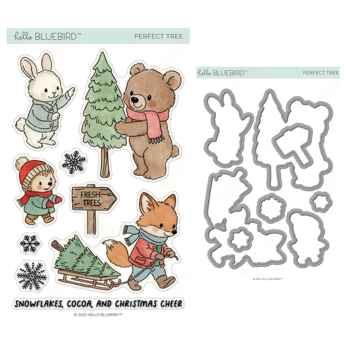 Santa Postage Die Christmas Greeting Card Decor Dies Cozy Night Mice Tree Wishes Stamp New Metal Cutting Dies DIY Scrapbooking