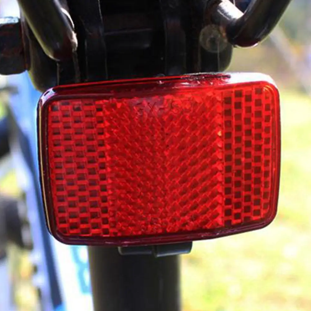 1 زوج الدراجات المقود عاكس البلاستيك سلامة الدراجة الخلفية عاكس السلامة تحذير ضوء الدراجة الملحقات سهلة التركيب