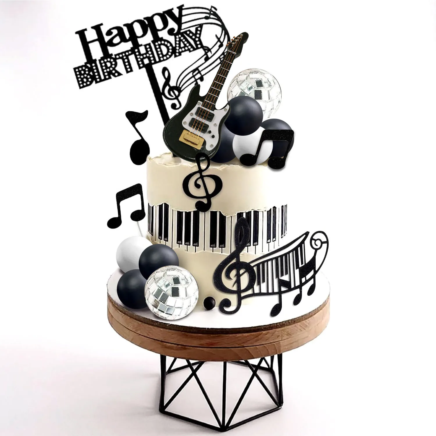 Musik Kuchen Topper Musikalische Geburtstag Party Kuchen Dekorationen für Musikalische Kuchen Topper Set Mädchen Musik Karaoke Thema Geburtstag Party – Detail 26